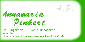 annamaria pinkert business card